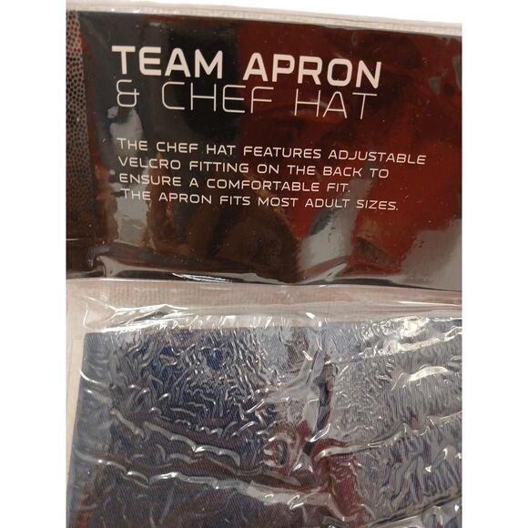NFL Chef Apron 2pc Set Chicago Bears Football Cook Hat BBQ Dad FatherGift Party - Picture 6 of 8